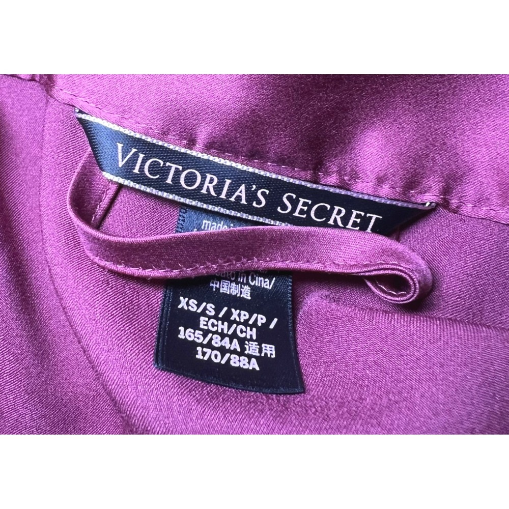 Victorias Secret Womens Size XS/S Satin Kimono Robe Dusty Rose Pink Silky Belted - Picture 4 of 12